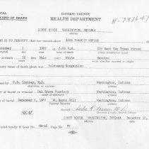 Alva Francis Arford's 1967 death certificate