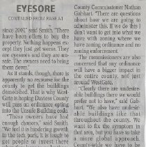 WestGate Authority asks for "eyesore ordinance" (2017)