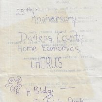 25th anniversary of the Daviess County Home Economics Group (1962)