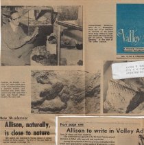 1976 article in Valley Advance about Harold Allison