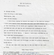 1972 letter from Orel Chapman to W. Brooks Allen