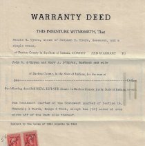 1943 deed transferring 30 acres to John & Mary O'Bryan