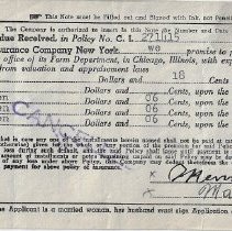 1943 promissory note signed by Mary O'Bryan & Mervin Boyd
