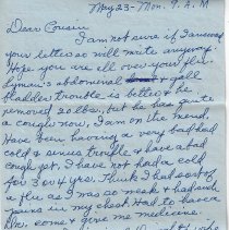 1960 letter to Mary O'Bryan from Lydice Boyd