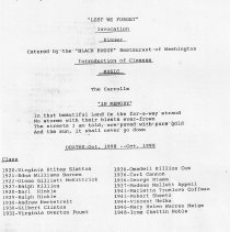 2000 "Lest We Forget" program for Plainville High School alumni