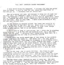 "Old Lady Intruder Causes Puzzlement"