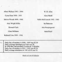 Report about No. 8 Clark School in Steele Township