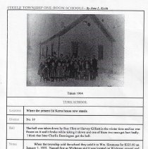 Report about No. 10 Turk School in Steele Township