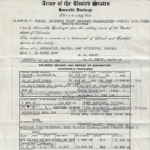 Clarence Mangin's U.S. Army honorable discharge