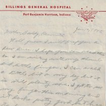 1945 letter from Donald Hinkle to his family in Washington