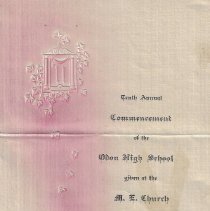 1911 program for commencement at Odon High School