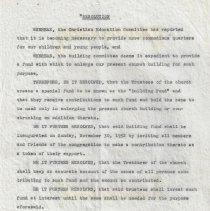 1952 plan to build addition to First Baptist Church in Washington