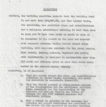 1957 resolution by First Baptist Church Building Committee