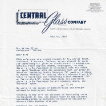 1957 letters to Arthur Allen about First Baptist Church building project