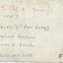 Omar Deich's art class at Washington High School (1943)