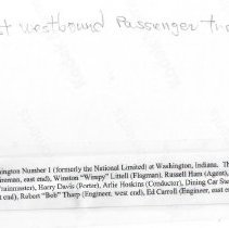 Last westbound passenger train from Washington (1971)