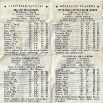 1963 program for boys regional basketball tourney