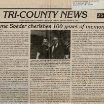 1985 article about Jerome "Roemy" Soeder's 100th birthday