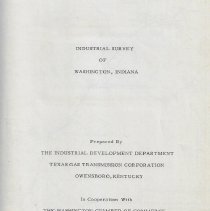 "Industrial Survey of Washington, Indiana" (1962)