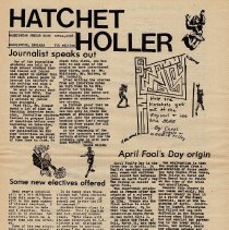 1978 "Hatchet Holler" newspaper at Washington Junior High School