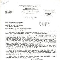 1986 letter from Robert Leonard to Washington officials
