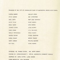 Literary magazine by Washington Junior High students (1977-1978)