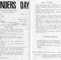 1996 Founders Day program at First United Methodist Church in Plainville