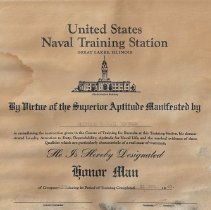 1943 "Honor Man" award received by Clifford Horrall Bingham