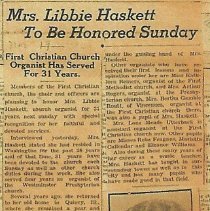 1940 article about Libbie Haskett