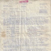 1943 order transferring 1st Lt. Ray S. Donaldson to Algeria