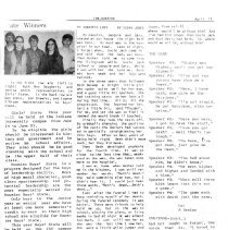 April 1970 WHS "Ink-Ovation" student newspaper