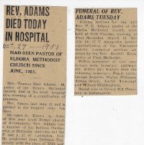 Obituary of Rev. Thomas Earl Adams (1877-1951)