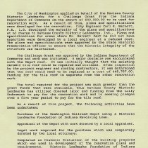 1990 report about renovation of the Washington railroad depot