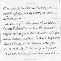 2023 letter and family history chart from Bernadette (Ryan) Walker