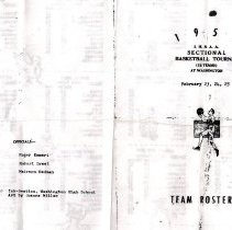Program for the 1955 Washington boys basketball Sectional