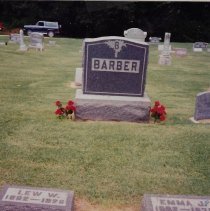 Grave monuments of Lew Barber (1862-1926) & Emma Barber (1862-1930)