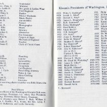 "History of Kiwanis Club of Washington, Indiana/1922 1980."