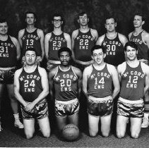 Mens basketball team sponsored by McCord Corp. in Washington (ca. 1970-1975