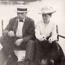 Charles & Fannie Luder fishing (ca. 1910)