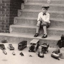Carl R. Luder with his toys (1927)