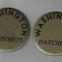 Washington Hatchets buttons (ca. 1940s)