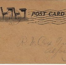 1911 postcard to R. V. Cox, Veale Township Trustee
