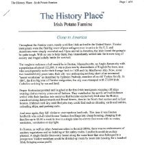 Don Cosby's "Wabash Erie Canal/Irish Potato Famine" file