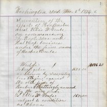 Barber & Veale ledger book (1874 to 1888)