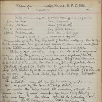 Washington Elks Lodge minutes of meetings (1912-1920)