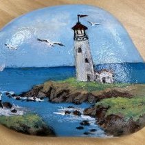 Handpainted stone