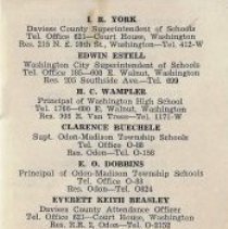 "Directory of the Public Schools of Daviess County Indiana" (1952-1953)