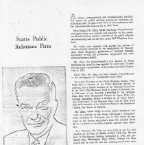 Article about Howard W. Allen (ca. 1960-1970)