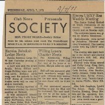 1971 article about club meetings & social events in Daviess County