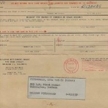 1949 letter to Anna Fitzgerald from the Railroad Retirement Board